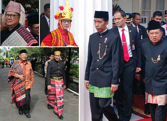 Pakaian Adat Presiden Jokowi dan Menteri Meriahkan Hari Lahir Pancasila